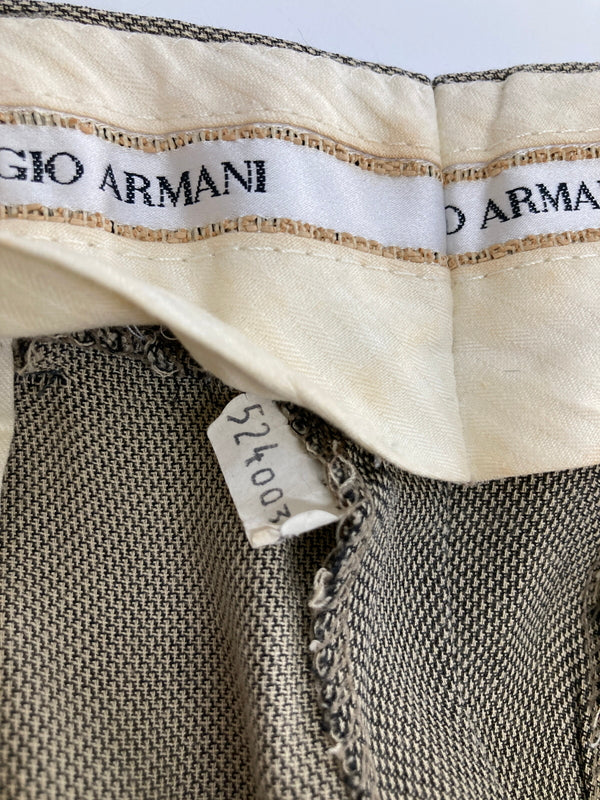 【ジャンク品】【メンズ】 GIORGIO ARMANI ジョルジオアルマーニ TROUSERS スラックス ボトムス パンツ 158-260917-YS-16-hon カラー：ベージュ系 万代Net店