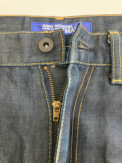 【中古品】【メンズ】 JUNYA WATANABE COMME DES GARCONS MAN ジュンヤワタナベコムデギャルソンマン CROPPED DENIM PANTS WC-P002 クロップドデニムパンツ ボトムス 171-260917-YS-06-hon サイズ：M カラー：インディゴブルー 万代Net店