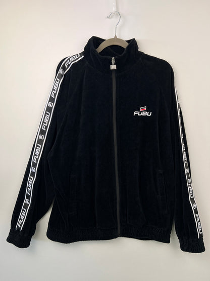 【中古品】【メンズ】 FUBU フブ VELOR TRACK JACKET & VELOR PANTS FAM-42712/FAM-42509 SET UP ベロアトラックパンツ ＆ ベロアパンツ セットアップ ジャージ 170-260705-kk-05-hon サイズ：L カラー：ブラック 万代Net店