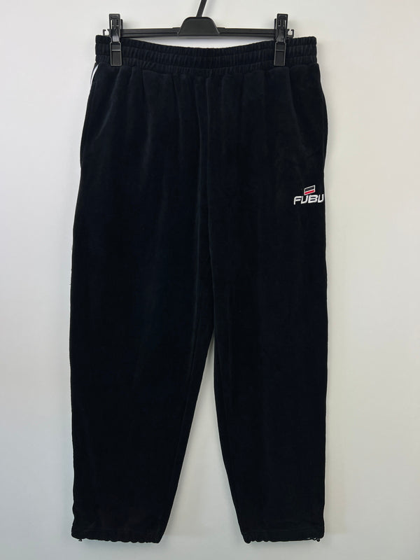 【中古品】【メンズ】 FUBU フブ VELOR TRACK JACKET & VELOR PANTS FAM-42712/FAM-42509 SET UP ベロアトラックパンツ ＆ ベロアパンツ セットアップ ジャージ 170-260705-kk-05-hon サイズ：L カラー：ブラック 万代Net店
