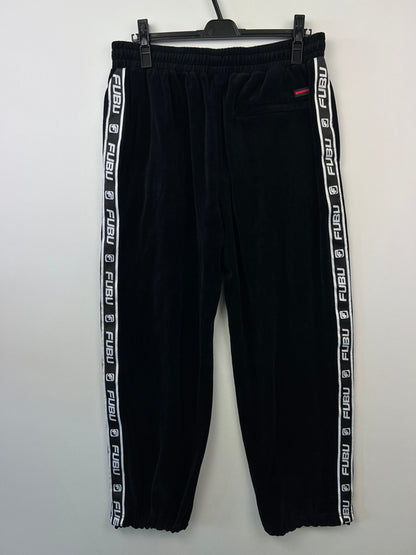 【中古品】【メンズ】 FUBU フブ VELOR TRACK JACKET & VELOR PANTS FAM-42712/FAM-42509 SET UP ベロアトラックパンツ ＆ ベロアパンツ セットアップ ジャージ 170-260705-kk-05-hon サイズ：L カラー：ブラック 万代Net店