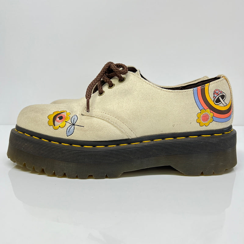【中古品】【メンズ】 Dr.Martens ドクターマーチン VEGAN 1461 RETRO CANVAS PLATFORM SHOES 30633905 ビーガン レトロキャンバス プラットフォームシューズ 靴 164-260807-kk-10-hon サイズ：UK 9 カラー：RETRO RAY CANVAS 万代Net店