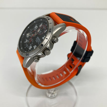 【現状渡し品】【メンズ】 SEIKO セイコー CHRONOGRAPH MILITARY WATCH SND399P1 7T92-0DX0 クロノグラフ ミリタリーウォッチ クォーツ 腕時計 198-260804-kk-15-hon カラー：シルバー/オレンジ 万代Net店