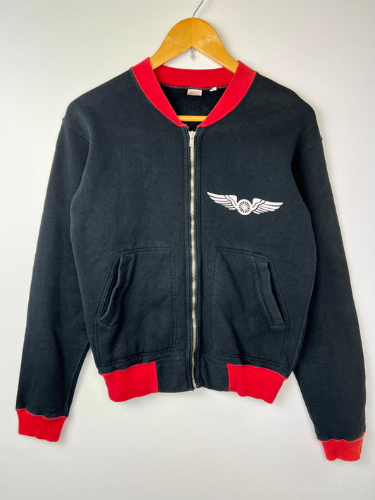 【中古品】【メンズ】 THE FLAT HEAD ザ フラットヘッド BLACKMINT L/S ZIP SW ブラックミント ロングスリーブ ジップスウェット トップス 140-260803-kk-36-hon カラー：ブラック 万代Net店