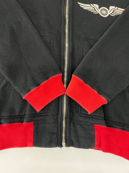 【中古品】【メンズ】 THE FLAT HEAD ザ フラットヘッド BLACKMINT L/S ZIP SW ブラックミント ロングスリーブ ジップスウェット トップス 140-260803-kk-36-hon カラー：ブラック 万代Net店
