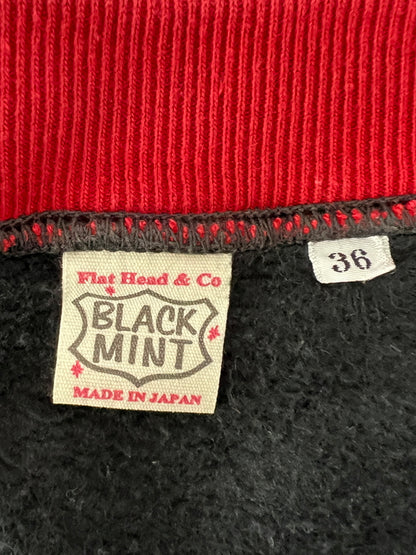 【中古品】【メンズ】 THE FLAT HEAD ザ フラットヘッド BLACKMINT L/S ZIP SW ブラックミント ロングスリーブ ジップスウェット トップス 140-260803-kk-36-hon カラー：ブラック 万代Net店