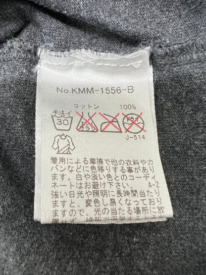 【中古品】【メンズ】 MAISON KITSUNE メゾンキツネ DARK GREY MELANGE TRIGRAM TｰSHIRT FW15M713 KMM-1556-B ダークグレー メランジェ トライグラム Tシャツ 半袖 トップス 141-260803-kk-01-hon サイズ：L カラー：チャコール 万代Net店