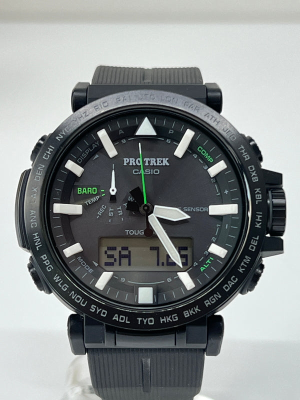 【中古品】【メンズ】 CASIO カシオ PRO TREK CLIMBER LINE PRW-6621Y-1JF TOUGHSOLAR プロトレック クライマーライン タフソーラー 腕時計 197-260727-kk-09-hon カラー：BLACK 万代Net店