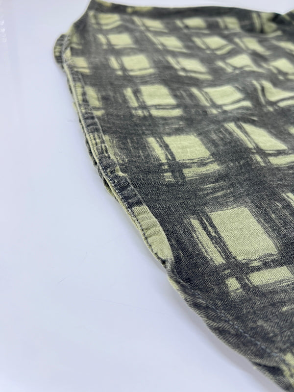【中古品】【メンズ】 SASSAFRAS ササフラス L/S SHADOW CHECK SHIRT ロングスリーブ シャドーチェックシャツ 長袖 トップス 145-260803-kk-26-hon サイズ：S カラー：グリーン系 万代Net店