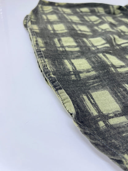 【中古品】【メンズ】 SASSAFRAS ササフラス L/S SHADOW CHECK SHIRT ロングスリーブ シャドーチェックシャツ 長袖 トップス 145-260803-kk-26-hon サイズ：S カラー：グリーン系 万代Net店