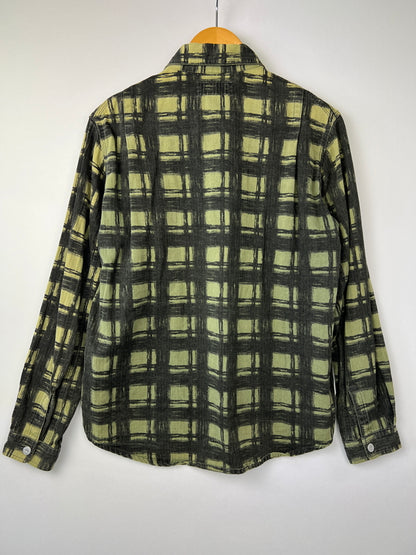 【中古品】【メンズ】 SASSAFRAS ササフラス L/S SHADOW CHECK SHIRT ロングスリーブ シャドーチェックシャツ 長袖 トップス 145-260803-kk-26-hon サイズ：S カラー：グリーン系 万代Net店