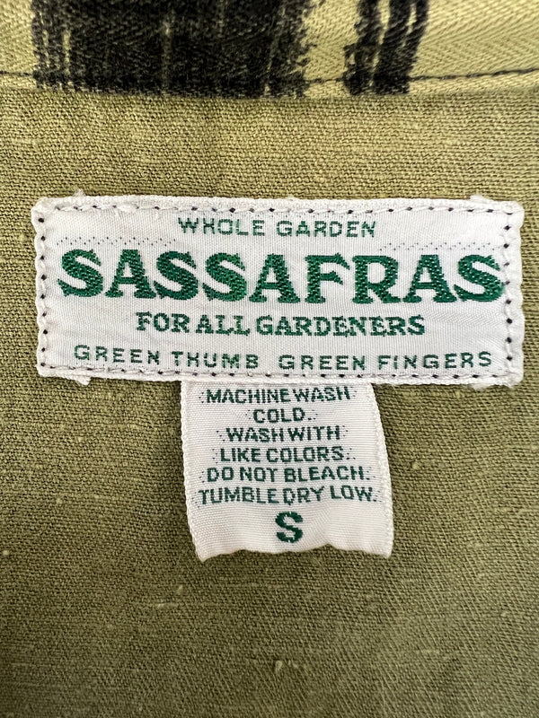 【中古品】【メンズ】 SASSAFRAS ササフラス L/S SHADOW CHECK SHIRT ロングスリーブ シャドーチェックシャツ 長袖 トップス 145-260803-kk-26-hon サイズ：S カラー：グリーン系 万代Net店