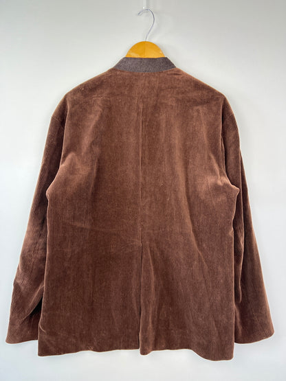 【中古品】【メンズ】 DIGAWEL ディガウェル NO COLLAR JACKET (1)(CORDUROY) DWROB023 ノーカラージャケット ライトアウター 140-260815-kk-05-hon サイズ：2 カラー：ブラウン 万代Net店