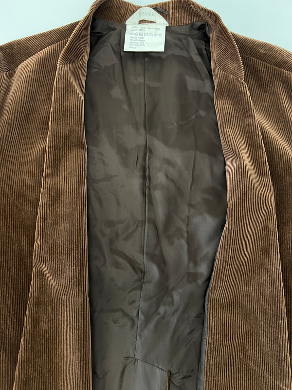 【中古品】【メンズ】 DIGAWEL ディガウェル NO COLLAR JACKET (1)(CORDUROY) DWROB023 ノーカラージャケット ライトアウター 140-260815-kk-05-hon サイズ：2 カラー：ブラウン 万代Net店