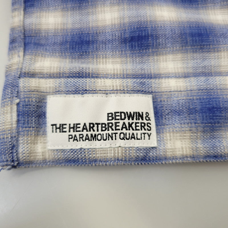 【中古品】【メンズ】 BEDWIN&THE HEARTBREAKERS ベドウィンアンドザハートブレイカーズ OMBRE CHECK LS SHIRT オンブレ チェック ロングスリーブ シャツ トップス 長袖 142-260710-cs-15-izu サイズ：不明 カラー：ブルー 万代Net店