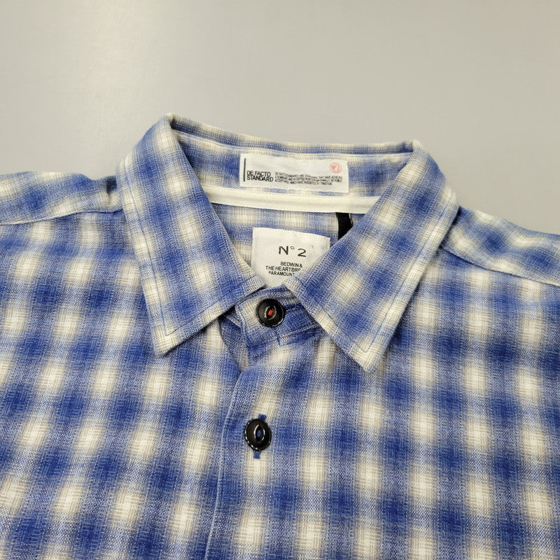 【中古品】【メンズ】 BEDWIN&THE HEARTBREAKERS ベドウィンアンドザハートブレイカーズ OMBRE CHECK LS SHIRT オンブレ チェック ロングスリーブ シャツ トップス 長袖 142-260710-cs-15-izu サイズ：不明 カラー：ブルー 万代Net店