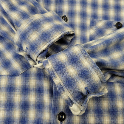 【中古品】【メンズ】 BEDWIN&THE HEARTBREAKERS ベドウィンアンドザハートブレイカーズ OMBRE CHECK LS SHIRT オンブレ チェック ロングスリーブ シャツ トップス 長袖 142-260710-cs-15-izu サイズ：不明 カラー：ブルー 万代Net店