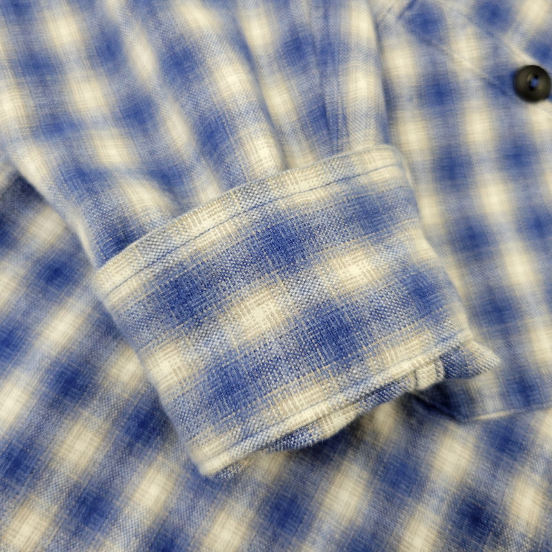 【中古品】【メンズ】 BEDWIN&THE HEARTBREAKERS ベドウィンアンドザハートブレイカーズ OMBRE CHECK LS SHIRT オンブレ チェック ロングスリーブ シャツ トップス 長袖 142-260710-cs-15-izu サイズ：不明 カラー：ブルー 万代Net店