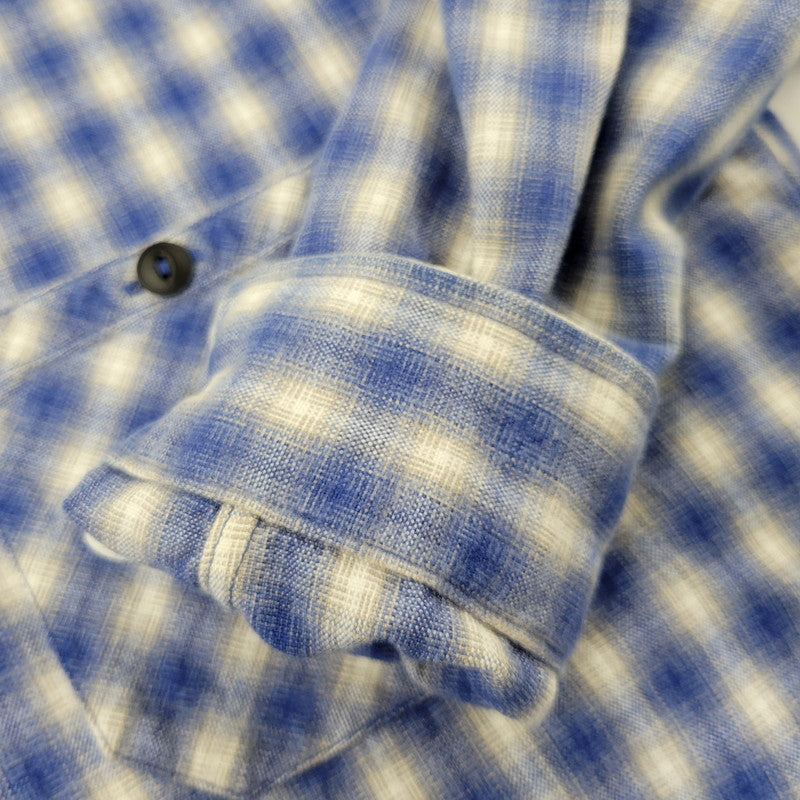 【中古品】【メンズ】 BEDWIN&THE HEARTBREAKERS ベドウィンアンドザハートブレイカーズ OMBRE CHECK LS SHIRT オンブレ チェック ロングスリーブ シャツ トップス 長袖 142-260710-cs-15-izu サイズ：不明 カラー：ブルー 万代Net店