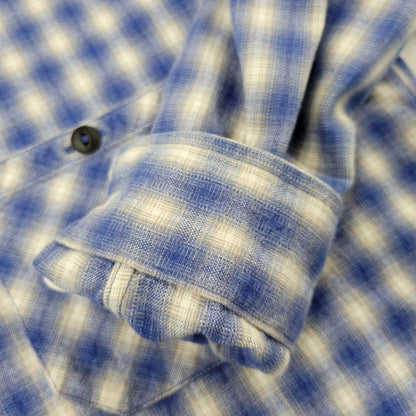 【中古品】【メンズ】 BEDWIN&THE HEARTBREAKERS ベドウィンアンドザハートブレイカーズ OMBRE CHECK LS SHIRT オンブレ チェック ロングスリーブ シャツ トップス 長袖 142-260710-cs-15-izu サイズ：不明 カラー：ブルー 万代Net店