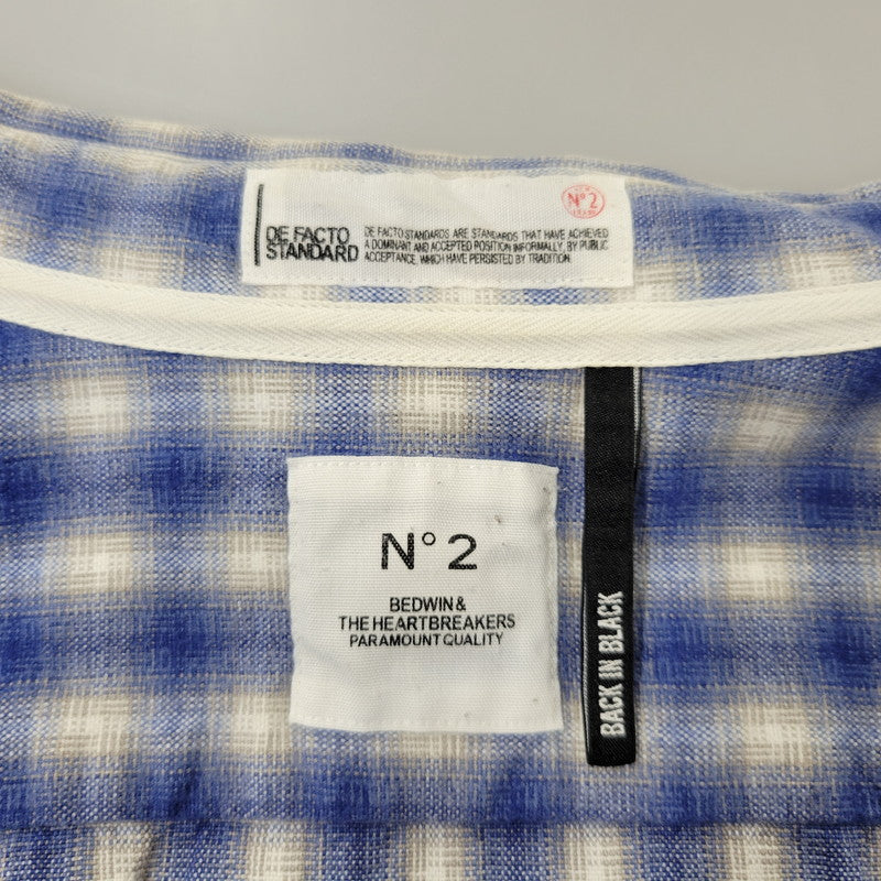 【中古品】【メンズ】 BEDWIN&THE HEARTBREAKERS ベドウィンアンドザハートブレイカーズ OMBRE CHECK LS SHIRT オンブレ チェック ロングスリーブ シャツ トップス 長袖 142-260710-cs-15-izu サイズ：不明 カラー：ブルー 万代Net店