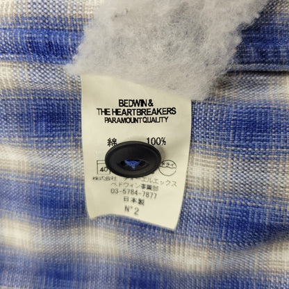 【中古品】【メンズ】 BEDWIN&THE HEARTBREAKERS ベドウィンアンドザハートブレイカーズ OMBRE CHECK LS SHIRT オンブレ チェック ロングスリーブ シャツ トップス 長袖 142-260710-cs-15-izu サイズ：不明 カラー：ブルー 万代Net店