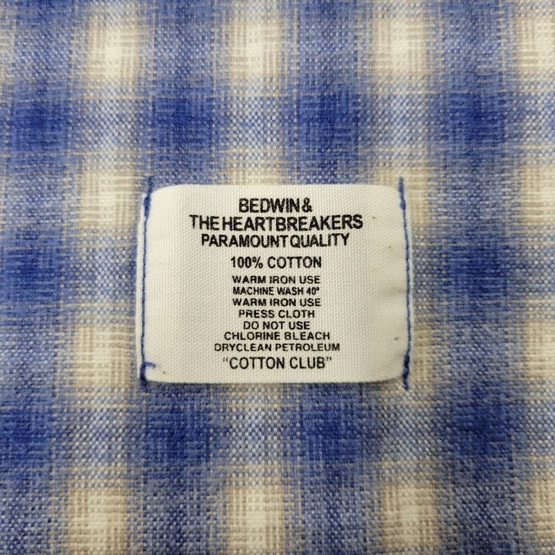 【中古品】【メンズ】 BEDWIN&THE HEARTBREAKERS ベドウィンアンドザハートブレイカーズ OMBRE CHECK LS SHIRT オンブレ チェック ロングスリーブ シャツ トップス 長袖 142-260710-cs-15-izu サイズ：不明 カラー：ブルー 万代Net店