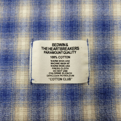 【中古品】【メンズ】 BEDWIN&THE HEARTBREAKERS ベドウィンアンドザハートブレイカーズ OMBRE CHECK LS SHIRT オンブレ チェック ロングスリーブ シャツ トップス 長袖 142-260710-cs-15-izu サイズ：不明 カラー：ブルー 万代Net店