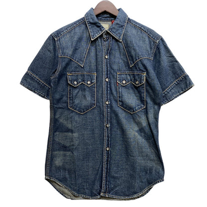 【中古品】【メンズ】 Levi's リーバイス REDLOOP DENIM WESTERN S/S SHIRT 62599-50 レッドループ デニム ウエスタン ショートスリーブ シャツ 半袖 146-260718-as-01-izu サイズ：M カラー：インディゴ 万代Net店