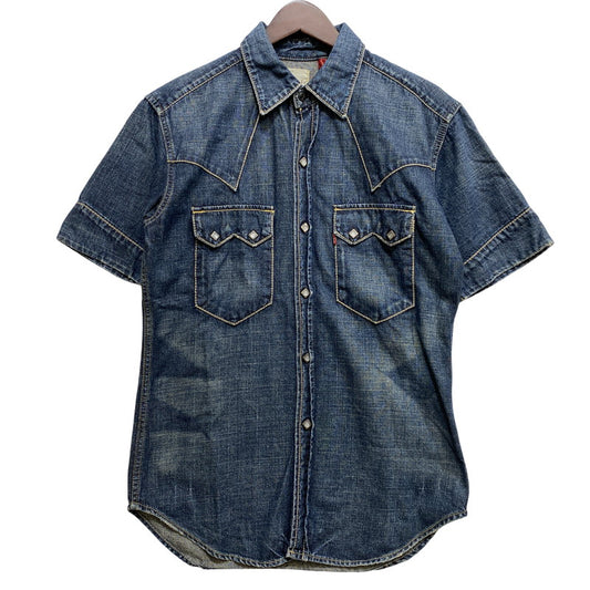 【中古品】【メンズ】 Levi's リーバイス REDLOOP DENIM WESTERN S/S SHIRT 62599-50 レッドループ デニム ウエスタン ショートスリーブ シャツ 半袖 146-260718-as-01-izu サイズ：M カラー：インディゴ 万代Net店