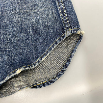 【中古品】【メンズ】 Levi's リーバイス REDLOOP DENIM WESTERN S/S SHIRT 62599-50 レッドループ デニム ウエスタン ショートスリーブ シャツ 半袖 146-260718-as-01-izu サイズ：M カラー：インディゴ 万代Net店