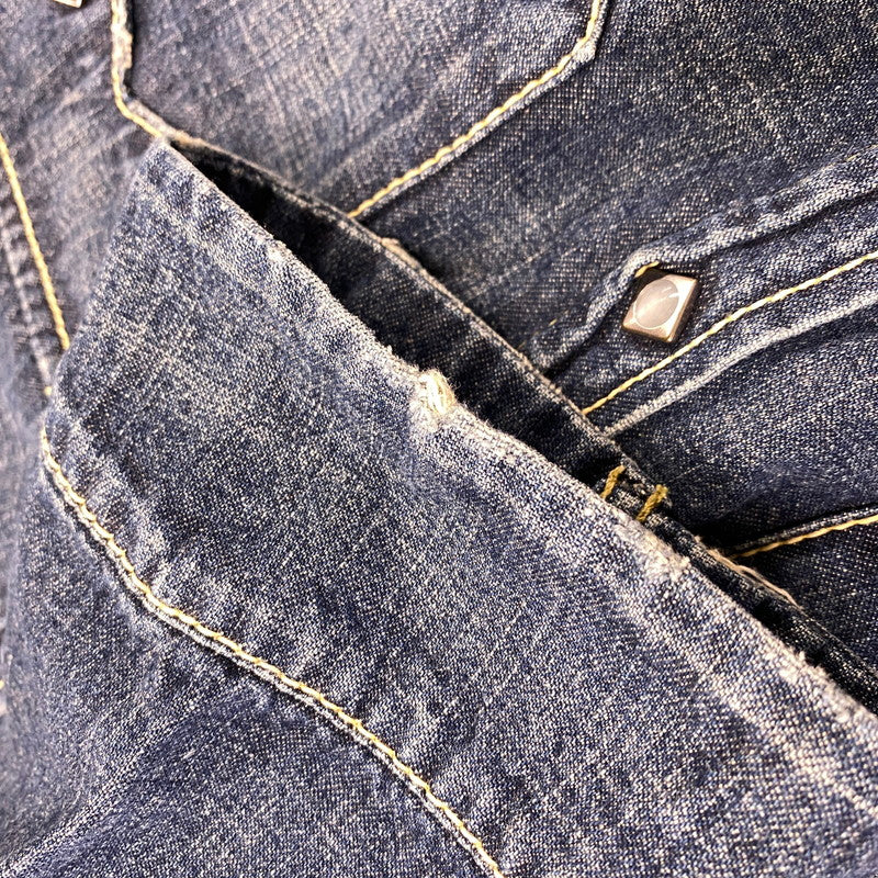 【中古品】【メンズ】 Levi's リーバイス REDLOOP DENIM WESTERN S/S SHIRT 62599-50 レッドループ デニム ウエスタン ショートスリーブ シャツ 半袖 146-260718-as-01-izu サイズ：M カラー：インディゴ 万代Net店