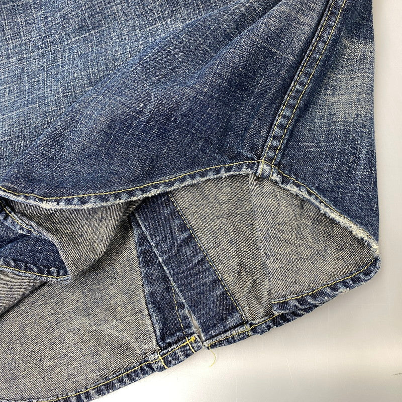 【中古品】【メンズ】 Levi's リーバイス REDLOOP DENIM WESTERN S/S SHIRT 62599-50 レッドループ デニム ウエスタン ショートスリーブ シャツ 半袖 146-260718-as-01-izu サイズ：M カラー：インディゴ 万代Net店