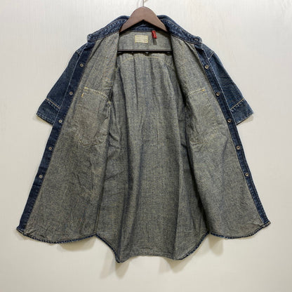 【中古品】【メンズ】 Levi's リーバイス REDLOOP DENIM WESTERN S/S SHIRT 62599-50 レッドループ デニム ウエスタン ショートスリーブ シャツ 半袖 146-260718-as-01-izu サイズ：M カラー：インディゴ 万代Net店