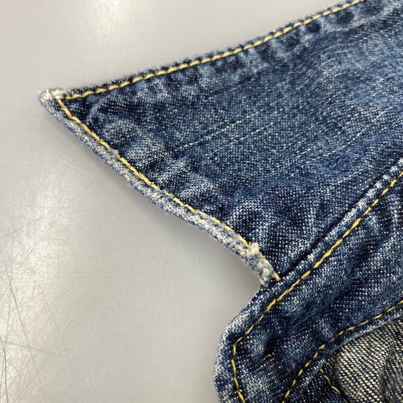 【中古品】【メンズ】 Levi's リーバイス REDLOOP DENIM WESTERN S/S SHIRT 62599-50 レッドループ デニム ウエスタン ショートスリーブ シャツ 半袖 146-260718-as-01-izu サイズ：M カラー：インディゴ 万代Net店