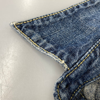 【中古品】【メンズ】 Levi's リーバイス REDLOOP DENIM WESTERN S/S SHIRT 62599-50 レッドループ デニム ウエスタン ショートスリーブ シャツ 半袖 146-260718-as-01-izu サイズ：M カラー：インディゴ 万代Net店