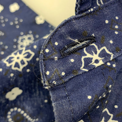 【中古品】【メンズ】 ROCK MOUNT ロックマウント 推定70S-80S USA製 L S WESTERN SHIRT ロングスリーブ ウエスタン シャツ トップス 長袖 145-260712-ya-19-izu サイズ：14.5×32 カラー：ブルー 万代Net店