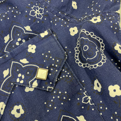 【中古品】【メンズ】 ROCK MOUNT ロックマウント 推定70S-80S USA製 L S WESTERN SHIRT ロングスリーブ ウエスタン シャツ トップス 長袖 145-260712-ya-19-izu サイズ：14.5×32 カラー：ブルー 万代Net店