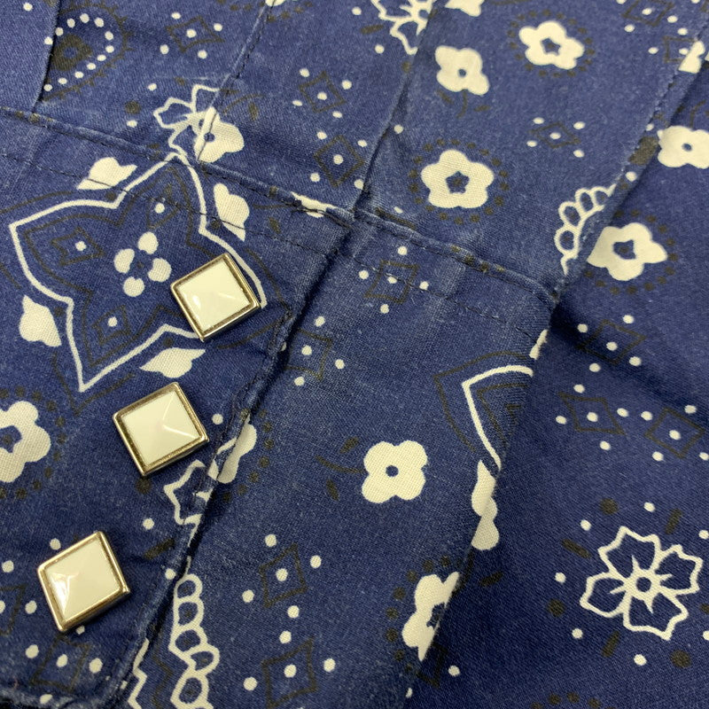 【中古品】【メンズ】 ROCK MOUNT ロックマウント 推定70S-80S USA製 L S WESTERN SHIRT ロングスリーブ ウエスタン シャツ トップス 長袖 145-260712-ya-19-izu サイズ：14.5×32 カラー：ブルー 万代Net店