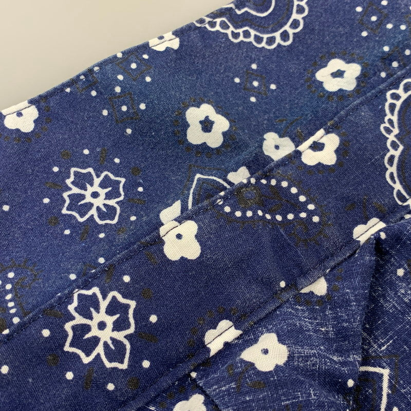 【中古品】【メンズ】 ROCK MOUNT ロックマウント 推定70S-80S USA製 L S WESTERN SHIRT ロングスリーブ ウエスタン シャツ トップス 長袖 145-260712-ya-19-izu サイズ：14.5×32 カラー：ブルー 万代Net店