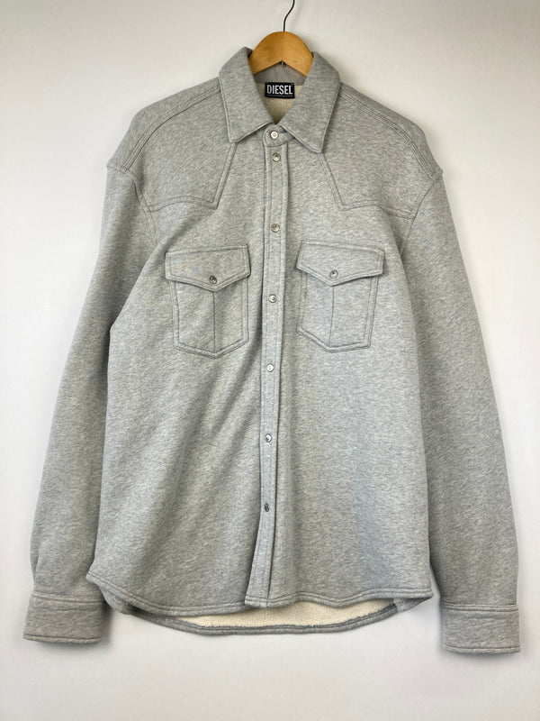 【中古品】【メンズ】 DIESEL ディーゼル S-OCEAN-E1 A06265 0DGAG エス オーシャン E1 スウェット シャツ ジャケット トップス 147-260807-SH-02-hon サイズ：L カラー：グレー 万代Net店
