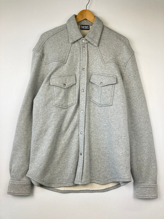 【中古品】【メンズ】 DIESEL ディーゼル S-OCEAN-E1 A06265 0DGAG エス オーシャン E1 スウェット シャツ ジャケット トップス 147-260807-SH-02-hon サイズ：L カラー：グレー 万代Net店