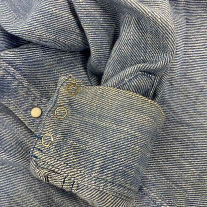 【中古品】【メンズ】 VISVIM ビズビム COTTON WESTERN L/S SHIRT VS0001928 コットン ウエスタン ロングスリーブ シャツ 長袖 140-260712-as-02-izu サイズ：2 カラー：ブルー 万代Net店