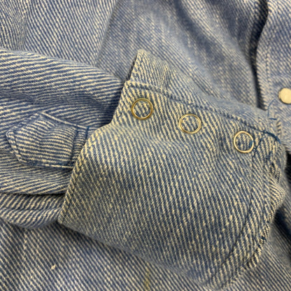 【中古品】【メンズ】 VISVIM ビズビム COTTON WESTERN L/S SHIRT VS0001928 コットン ウエスタン ロングスリーブ シャツ 長袖 140-260712-as-02-izu サイズ：2 カラー：ブルー 万代Net店