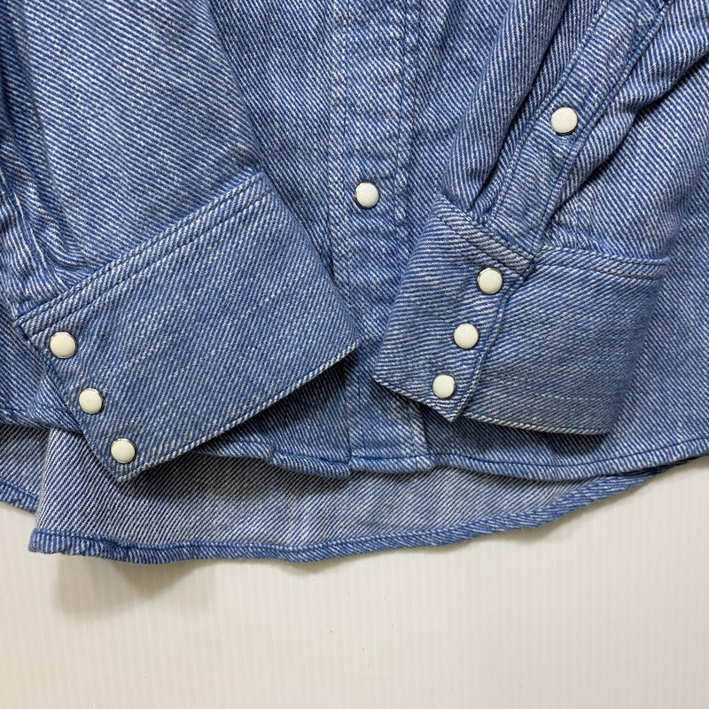 【中古品】【メンズ】 VISVIM ビズビム COTTON WESTERN L/S SHIRT VS0001928 コットン ウエスタン ロングスリーブ シャツ 長袖 140-260712-as-02-izu サイズ：2 カラー：ブルー 万代Net店