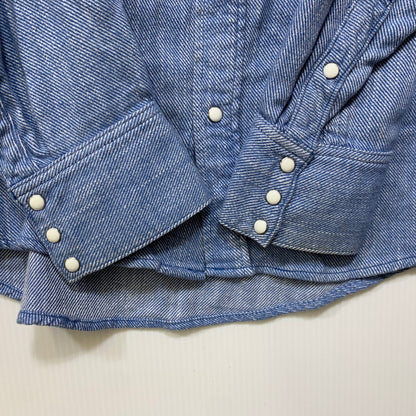 【中古品】【メンズ】 VISVIM ビズビム COTTON WESTERN L/S SHIRT VS0001928 コットン ウエスタン ロングスリーブ シャツ 長袖 140-260712-as-02-izu サイズ：2 カラー：ブルー 万代Net店