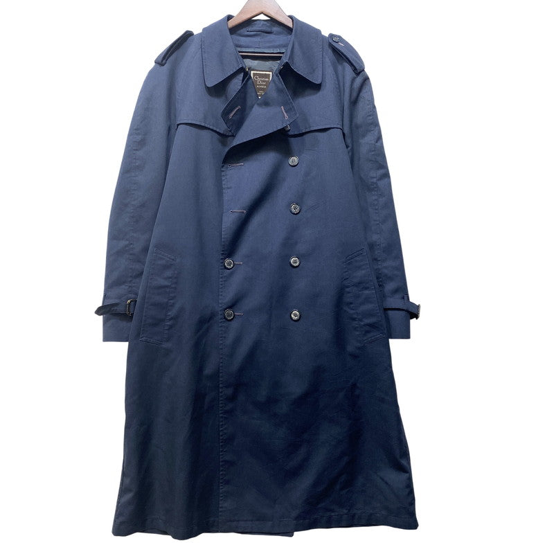 【中古品】【メンズ】 CHRISTIAN DIOR MONSIEUR クリスチャンディオール ムッシュ DOUBLE-BREAST TRENCH COAT ダブルブレスト トレンチコート 146-260719-as-09-izu サイズ：44R カラー：ネイビー 万代Net店