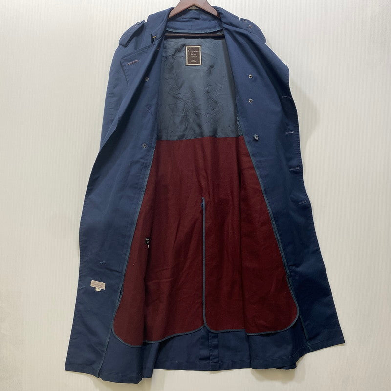 【中古品】【メンズ】 CHRISTIAN DIOR MONSIEUR クリスチャンディオール ムッシュ DOUBLE-BREAST TRENCH COAT ダブルブレスト トレンチコート 146-260719-as-09-izu サイズ：44R カラー：ネイビー 万代Net店