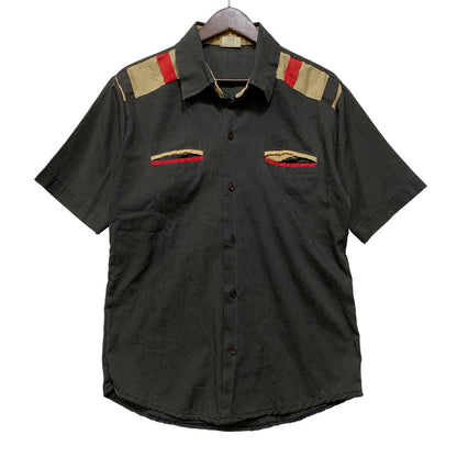 【中古品】【メンズ】 KING LOUIE キングルイ CREATIONタグ USA製 70’S BOWLING SHIRT ボーリング シャツ トップス 半袖 146-260730-cs-20-izu サイズ：L カラー：ブラック系 万代Net店