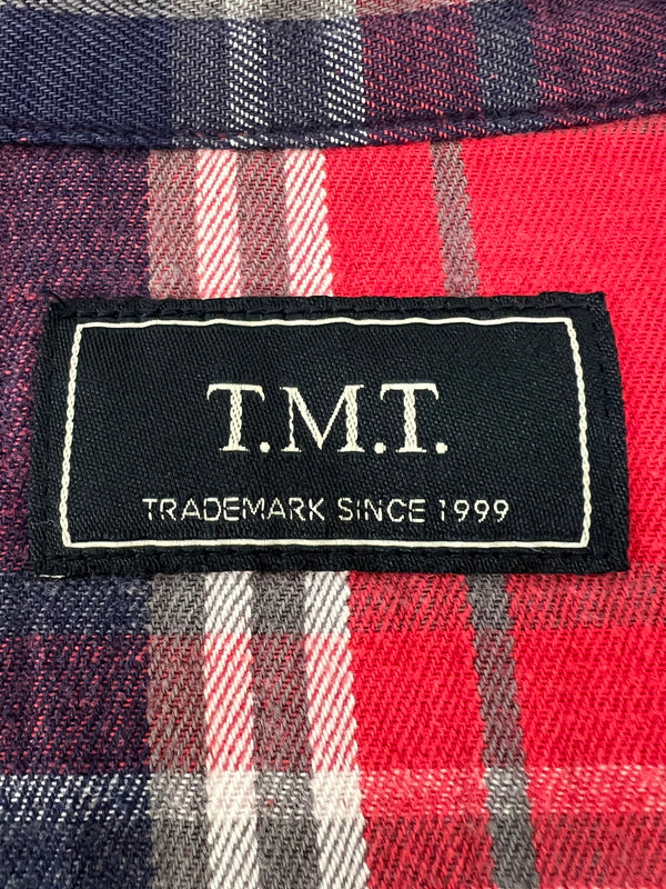 【中古品】【メンズ】 TMT ティーエムティー L/S HEAVY FLANNEL CHECK SHIRT ロングスリーブ ヘビーフランネルチェックシャツ 長袖 トップス 140-260803-kk-27-hon カラー：レッド 万代Net店